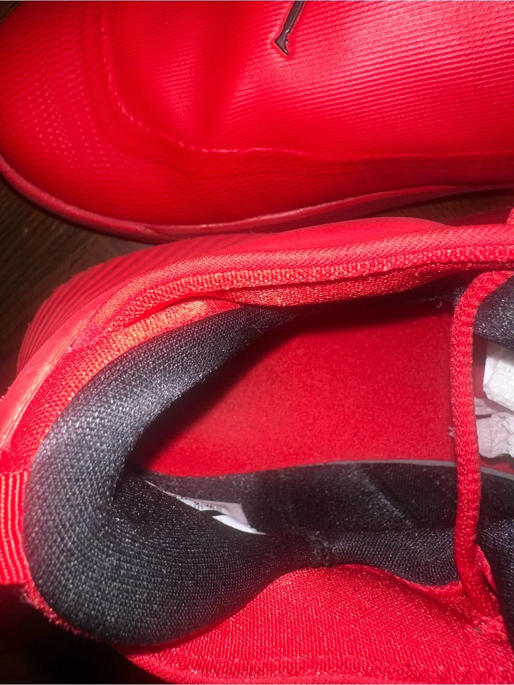 Slightly Worn Men Size7Jordan Red Mid-Top Athletic Sneakers with Black Jumpman